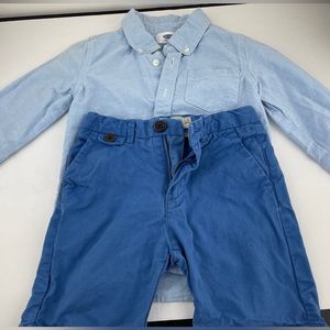 ZARA BOYS collection short pant size 4&OLD NAVY long sleeve shirt size 4T Set